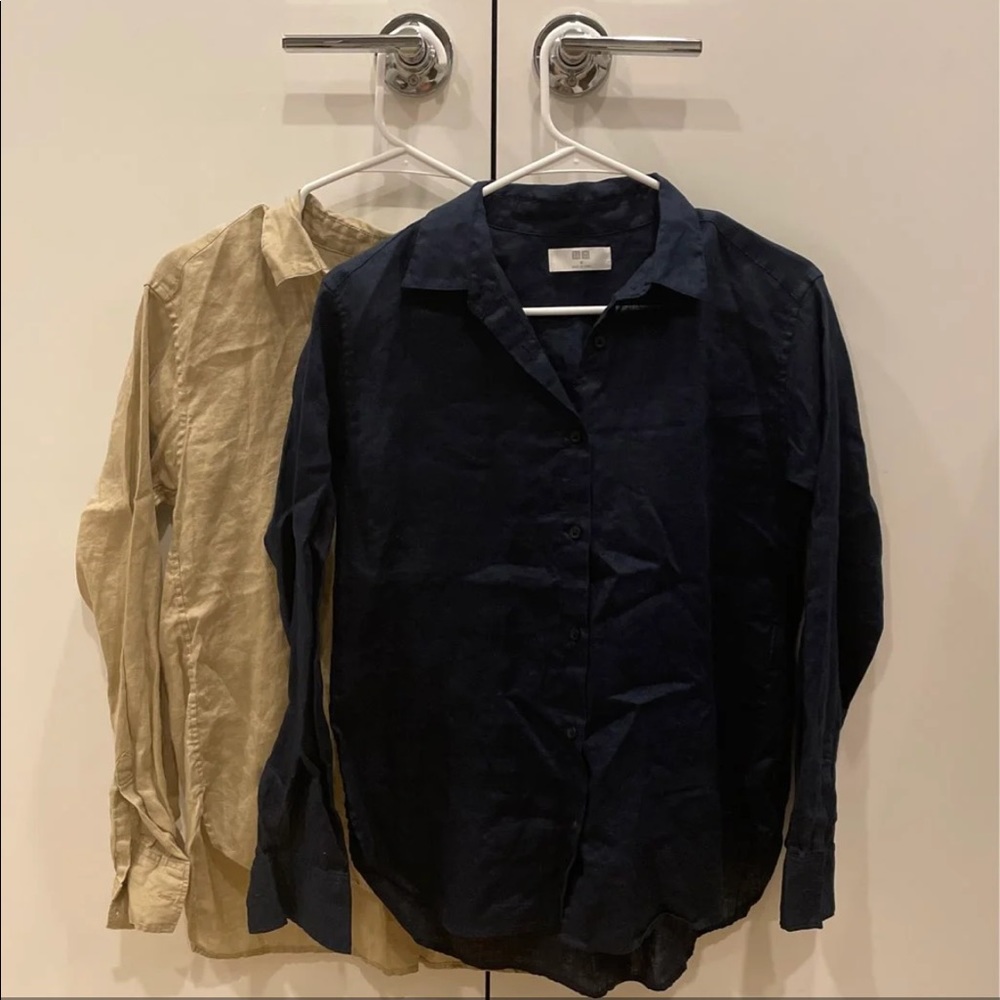 Uniqlo Linen Long Sleeve Shirts